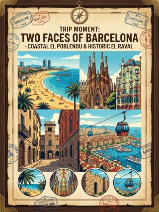 Two Faces of Barcelona: Coastal Calm in El Poblenou & the Urban Pulse of El Raval