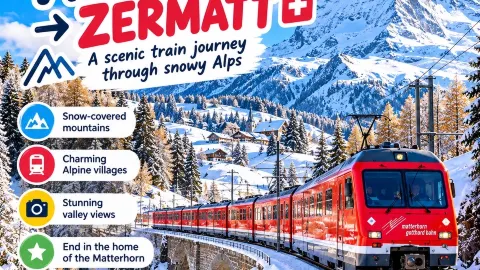 🇨🇭 Andermatt to Zermatt: A Magical Winter Train Adventure! ❄️🚞 — traveler post in Brig