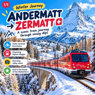 🇨🇭 Andermatt to Zermatt: A Magical Winter Train Adventure! ❄️🚞