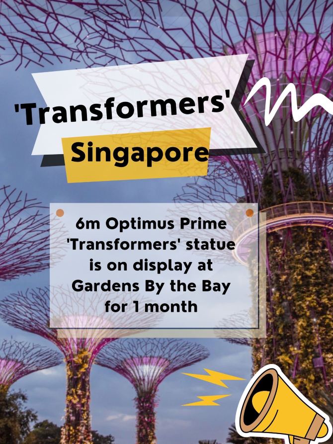 Two 'Transformers' statues on display in SG