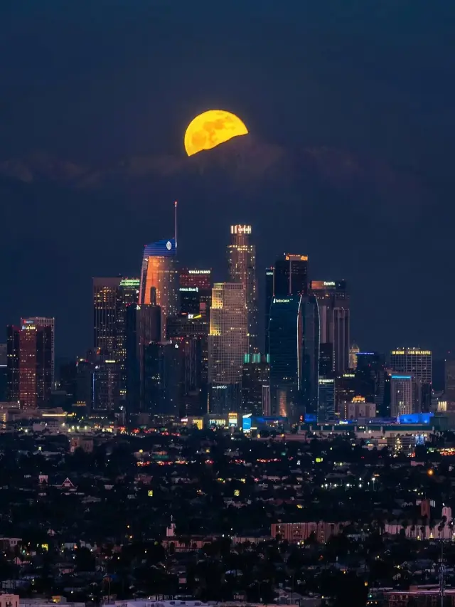 洛杉矶加州地步，夜晚繁星如此美麗