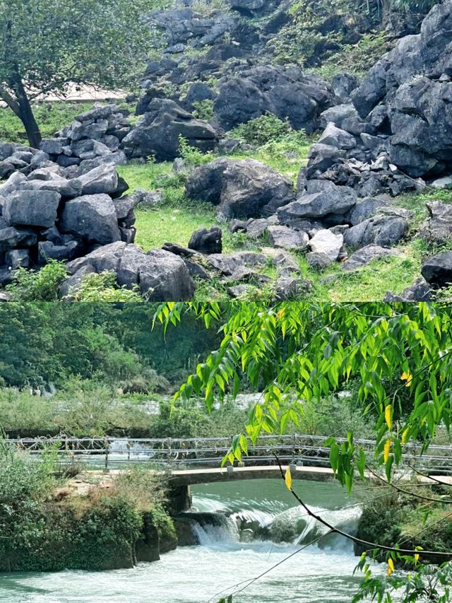 广西小众怪石草原，沒有遊客只有小溪牛羊