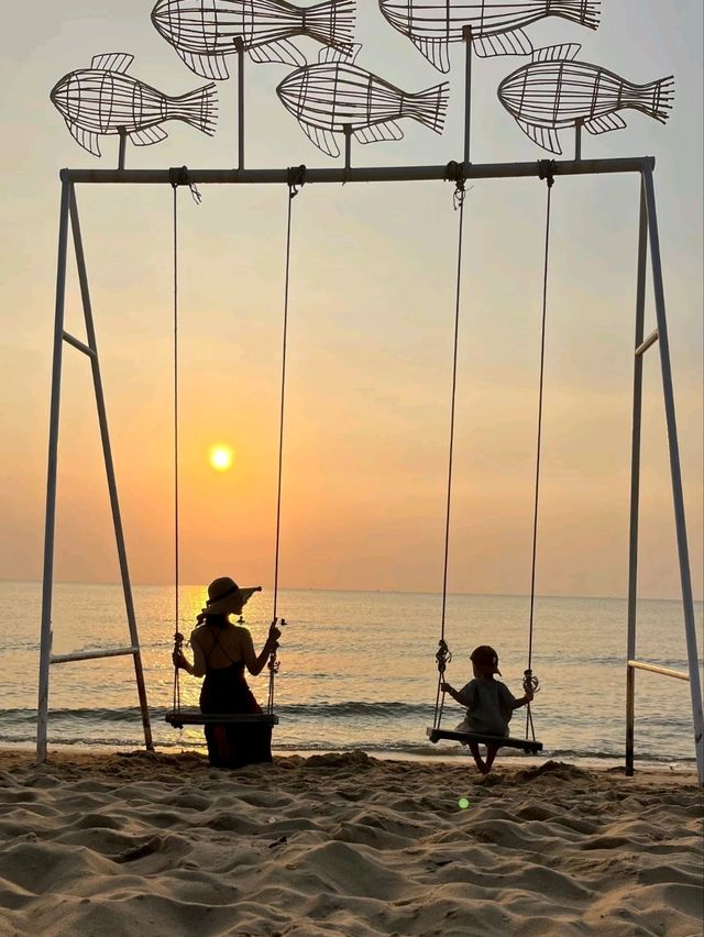 Sanato Beach Swing and Sunset❤️✨🥰