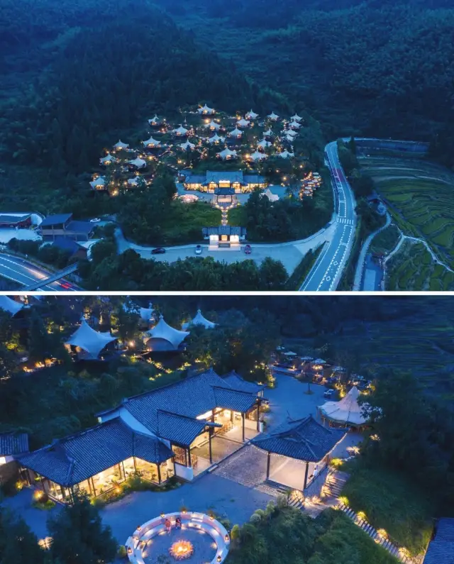 直面360°梯田秋色！入住麗水超仙的野奢帳篷。