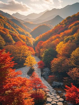 Dreaming of Tonghua: Encounter a Colorful Autumnal Fantasy Where Maple Leaves Blaze Red
