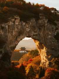 濰坊石門坊親子賞秋帶娃解鎖漫山紅葉與童趣時光