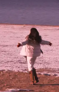 賽里木湖冬日限定粉色雪山