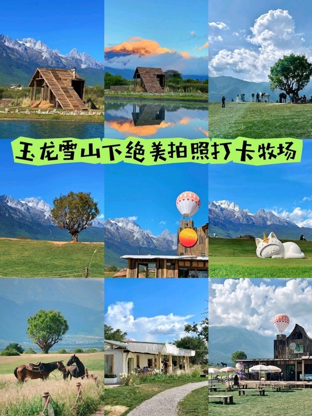 🏔️ 玉龍雪山腳下絕美🏔免費拍照打卡的牧場! 🏔️ 玉龍雪山腳下絕美🏔免費拍照打卡的牧場!
