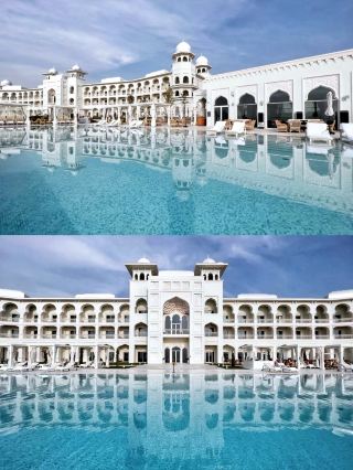 カタール・ドーハのチェディホテルは、建築の時空を超えてタージマハルへと誘う