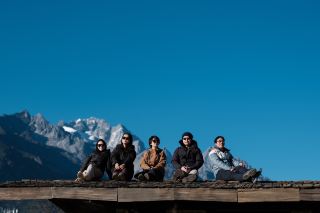 Snow Mountain Terrace Treehouse Night