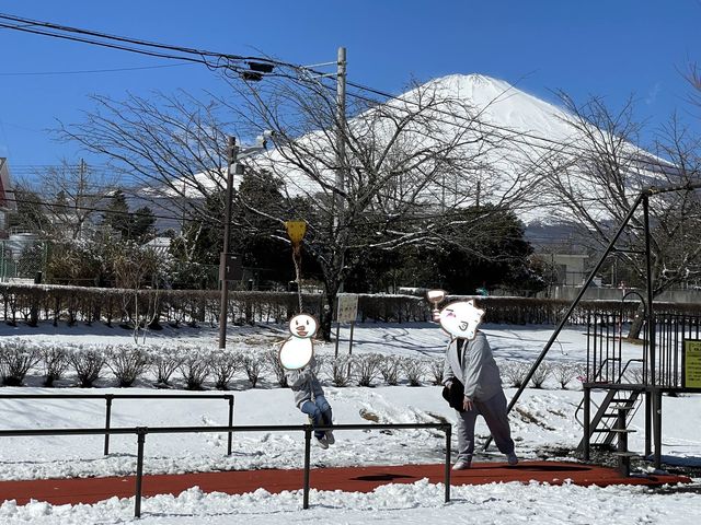 【静岡】富士山の見える絶景公園と雪景色