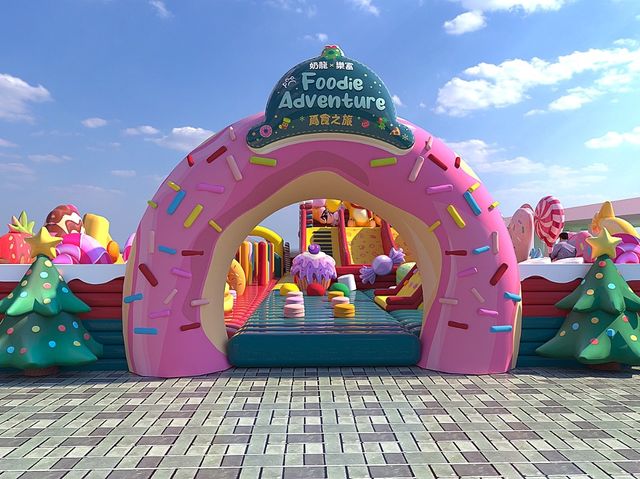 超人氣奶龍首次萌襲香港 Foodie Adventure為食之旅@樂富廣場 ６米高彈跳樂園