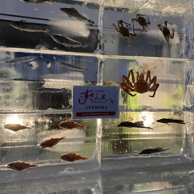 札幌　札幌観光　2023さっぽろ雪まつり　すすきの会場の氷像が芸術だった！