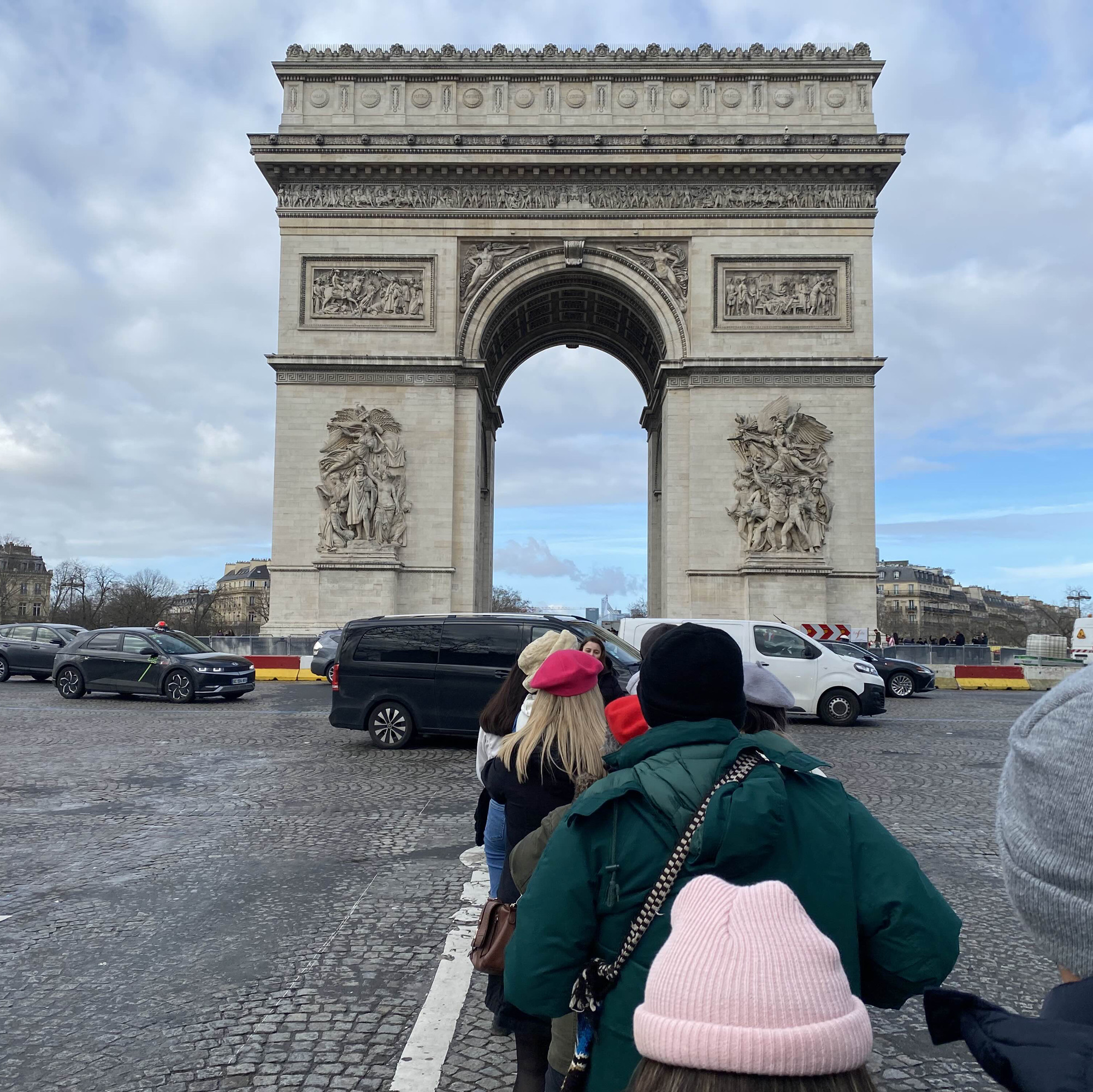 値下げ　フランス街の風景 エトワール凱旋門　人気の高級油彩画 横90×縦67 値下げ フランス街の風景 エトワール凱旋門 人気の高級油彩画 横