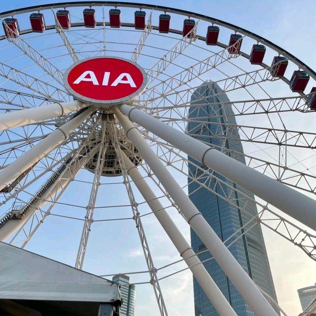 Ferris wheel adventures at sunset, best bet yet! 🌇🎡