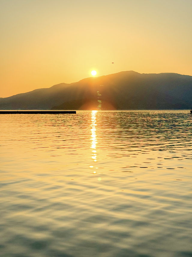 【福井】赤崎海水浴場の隣の船着場で静かなサンセットタイム🌞