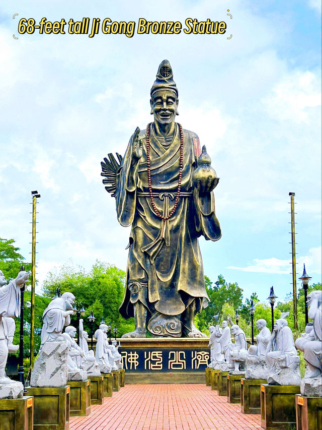 Fascinating 68-feet tall Ji Gong Bronze Statue