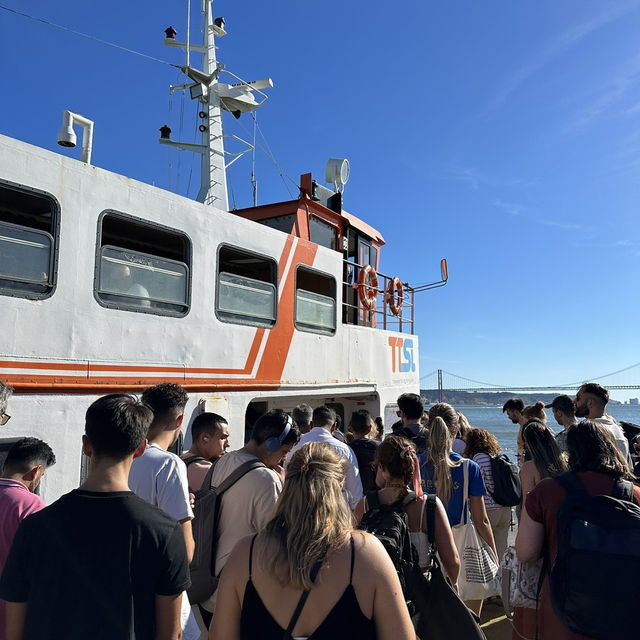 Ferry ride from Cacilhas to Cais do Sodre