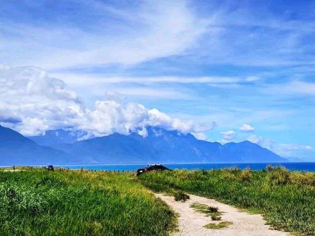 太平洋邊,4月的夏季藍感