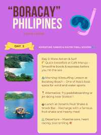 Boracay island itinerary 