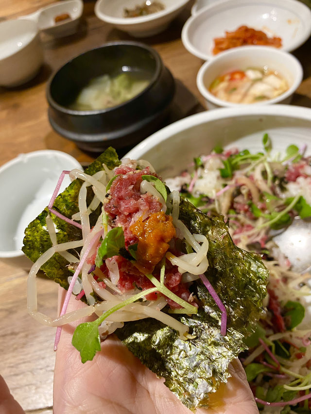 【韓国/狎鴎亭】毎年ミシュラン獲得！！ ユッケビビンバランチが食べられるお店【ウガ】🐄