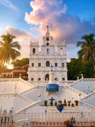 ⛪ Golden Baroque Churches & Spring Serenity in Old Goa 🕊️🌅