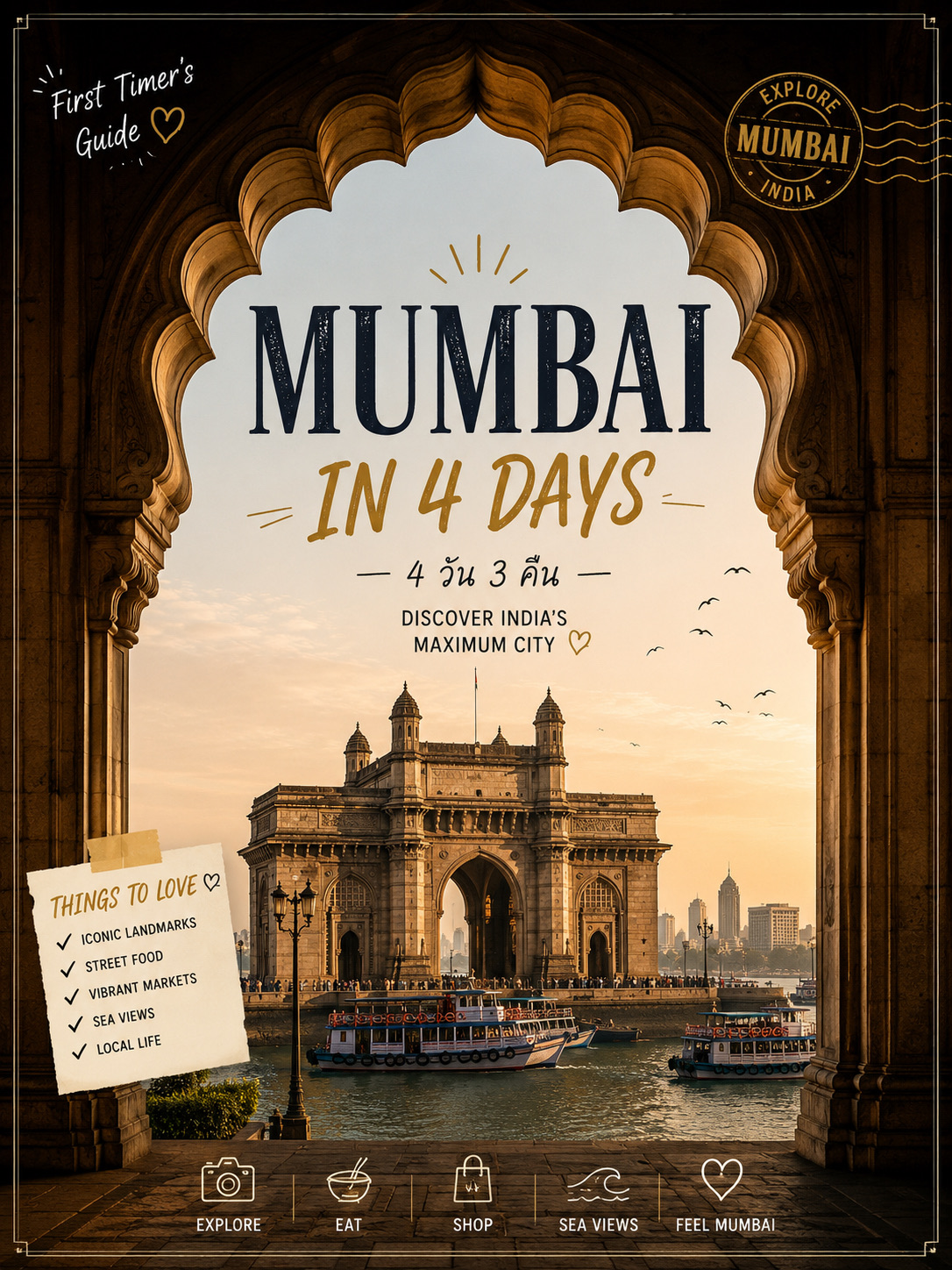 🇮🇳 Mumbai trong 4 ngày ✨🌊