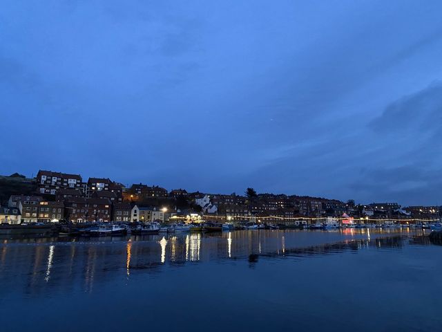 Whitby by Night:Maritime Symphony under Moon 