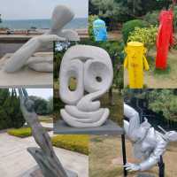 Qingdao, nice artworks on the beach 