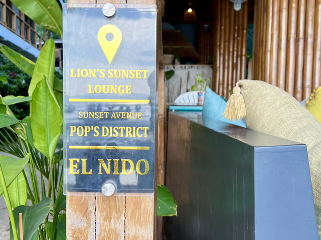 DINNER WITH A VIEW AT LION’S SUNSET LOUNGE – EL NIDO’S BEST-KEPT SECRET 🌅🍷  