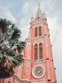 Exploring the Pink Cathedral in Ho Chi Minh City! 🌸⛪️