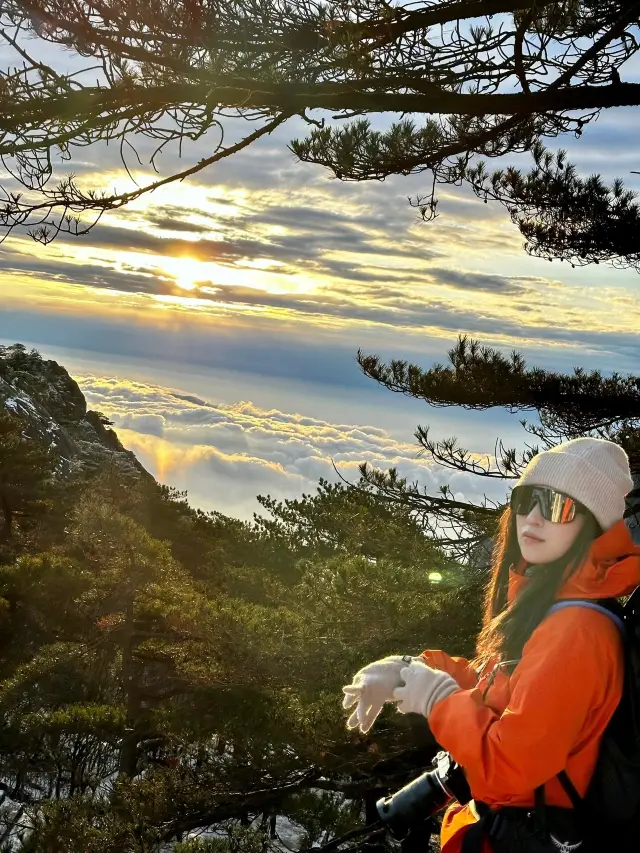 張万森、黄山が雪を降らせて、早く見てください