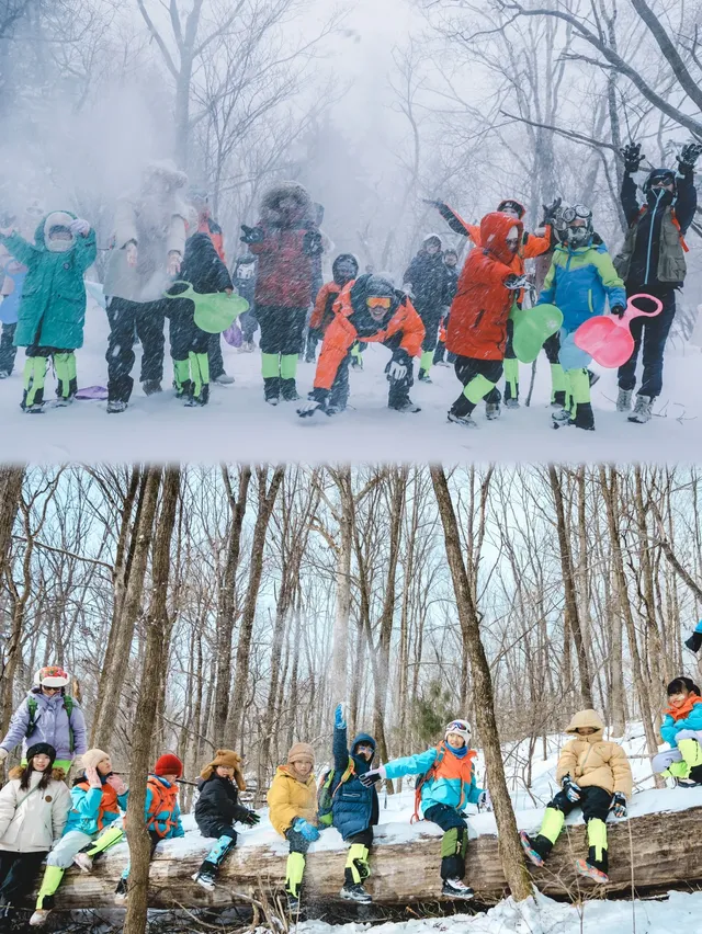 長白山隱藏玩法！帶娃徒步雪林，玩到拖不走