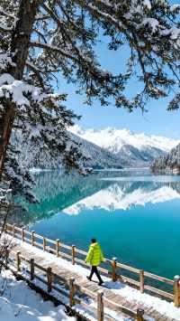 誰懂啊！畢棚溝把秋天和冬天揉在一起了！