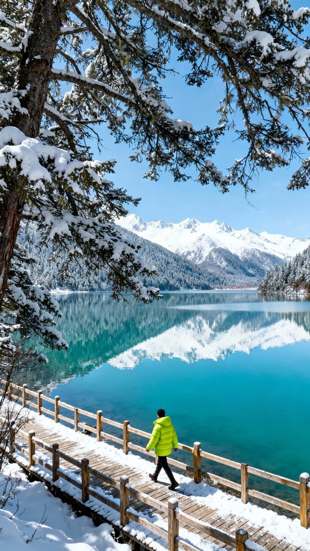 誰懂啊！畢棚溝把秋天和冬天揉在一起了！