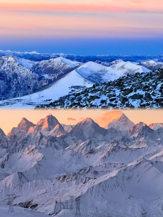 Snow has fallen on Zheduo Mountain, the ultimate winter scenery in