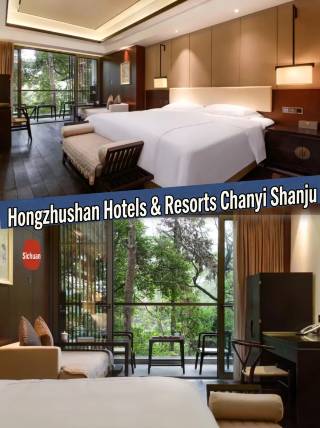 Soak in a private hot spring hidden in a 440,000 sqm forest, and climb Mount Emei while you're at it.