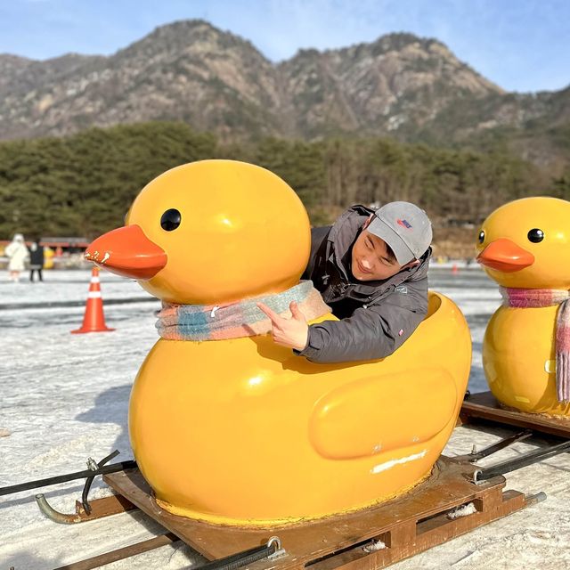 겨울철 익스트림 액티비티, 포천 산정호수 러버덕 기차🐥