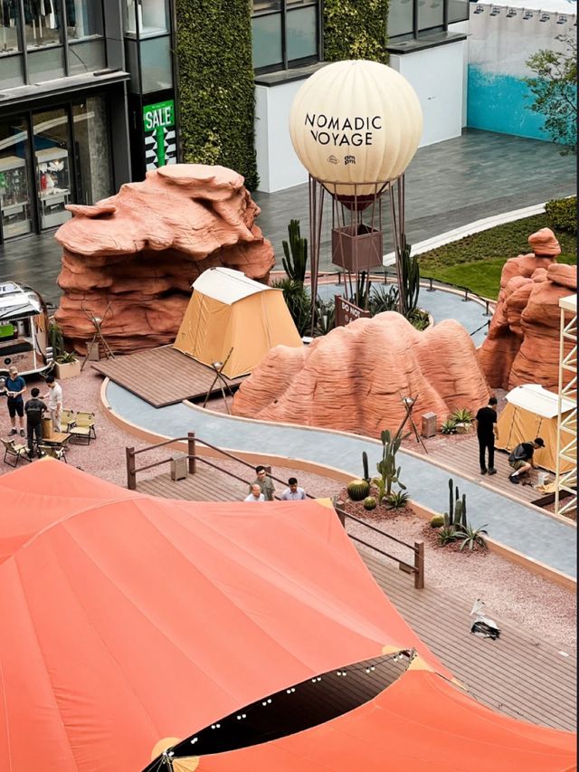 萬象天地新造景🏜️城市裡的沙漠綠營太chill啦