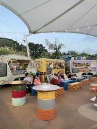 Sentosa food trucks by the beach