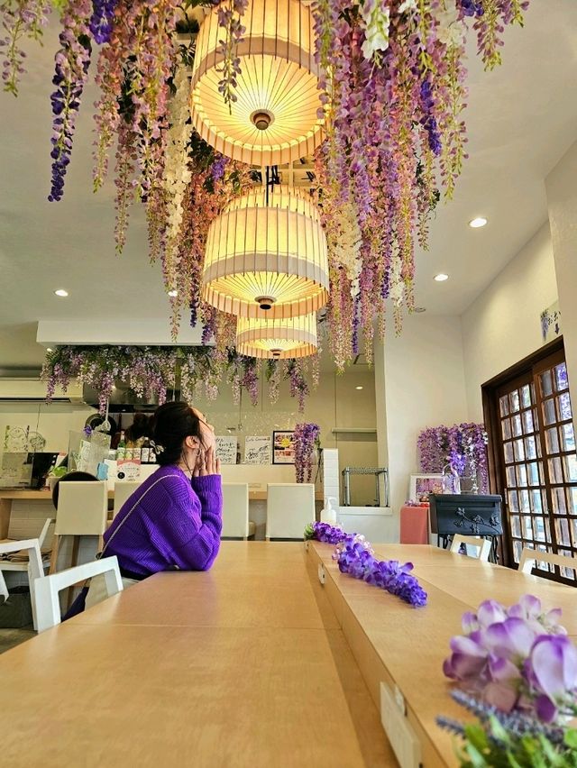 【岡山/一年中藤の花を楽しめる】映え空間のお洒落カフェが美観地区外れにあった！