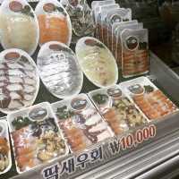 【チェジュ】豪華おさしみが全部でたったの2000円！？(チェジュ市場)