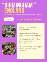 Birmingham itinerary for Chocolate Lover