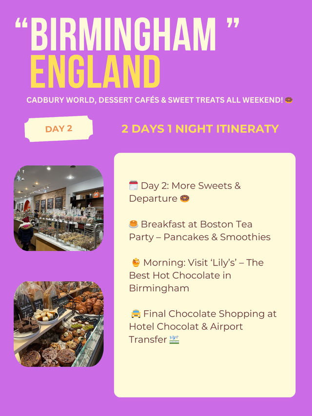 Birmingham itinerary for Chocolate Lover