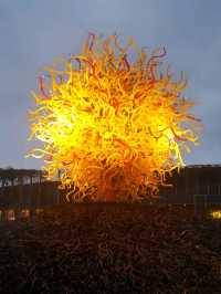 Admire beautiful glasswork art in Seattle