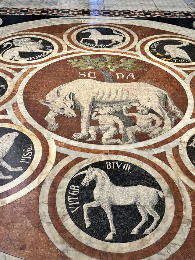 시에나 대성당, 섬세한 바닥 모자이크가 빛나는 예술의 장