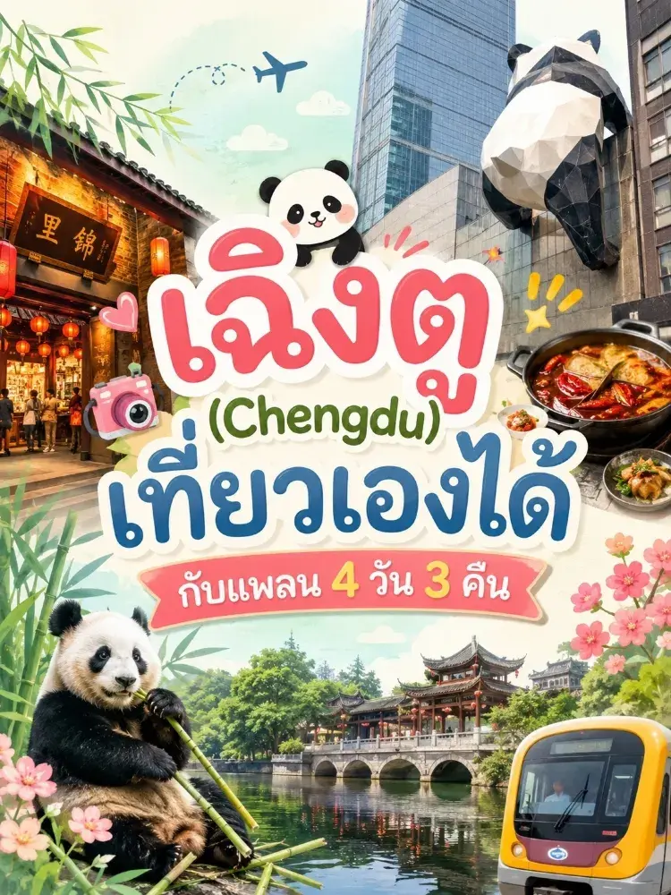 成都(Chengdu)3泊4日モデルコース。