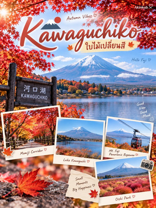 紅葉と富士山を眺めるのに最適な場所です。