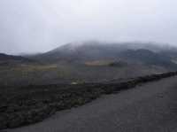 Exploring the foggy Mount Etna 