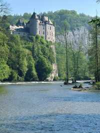 Catch the beauty of Walzin Castle From Lisse River 